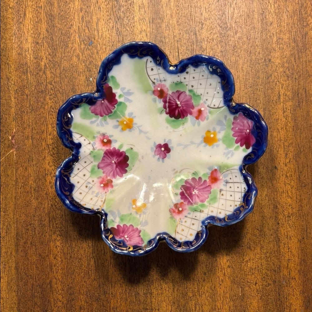 1870 Japanese Early Nippon Painted China Bowl